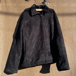 Vintage David Taylor women’s Sz Small Zip Sweater Black Warm Layer